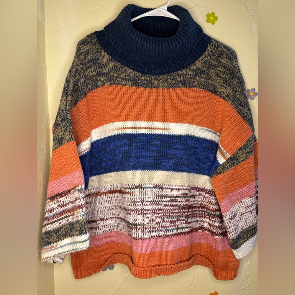 Knox Rose Boho Turtleneck Sweater